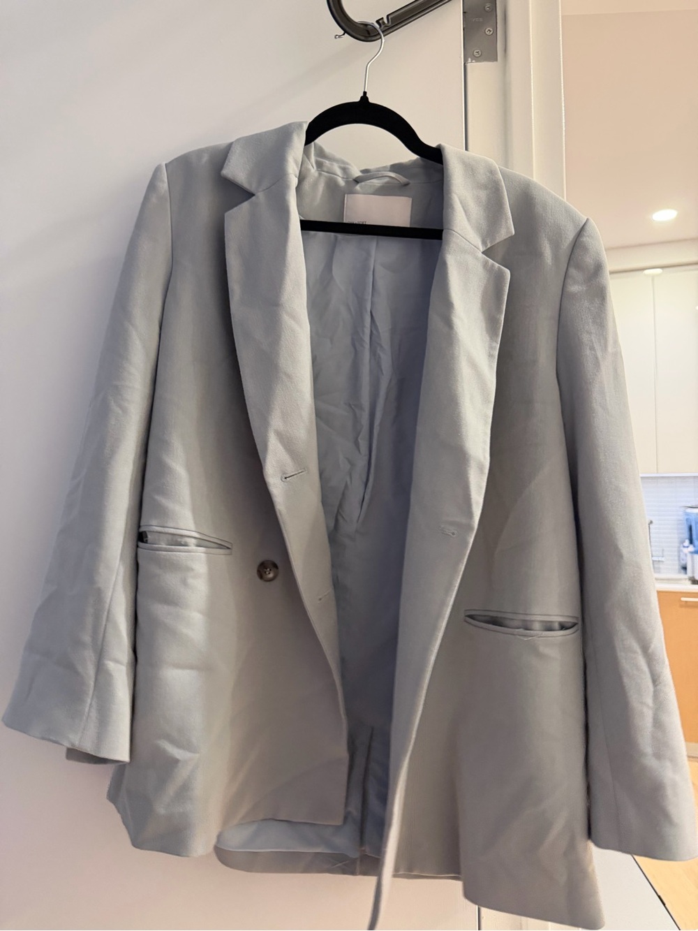 OAK + FORT Light Blue Oversized Blazer